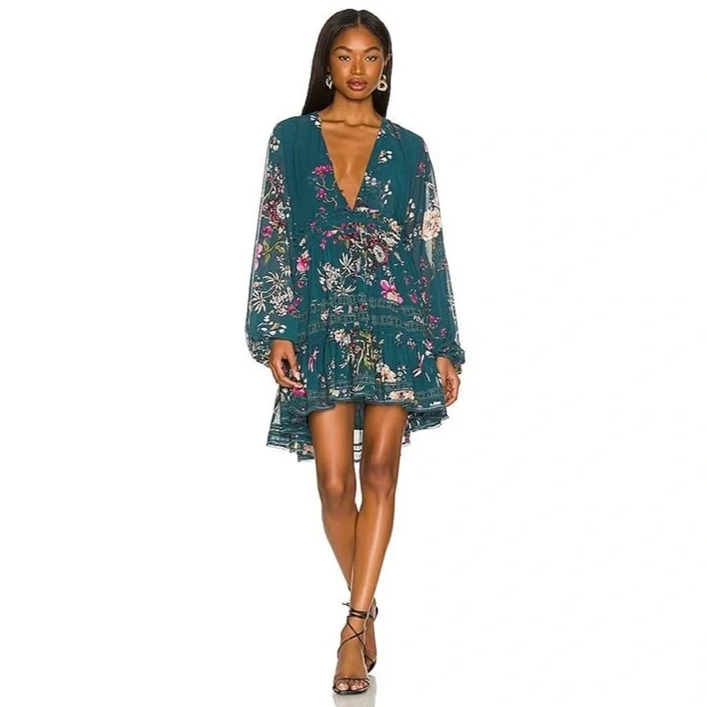 chinese dress ladies Free People Noel Shine Mini Dress ☆ Navy – Rock N Rags main image 0